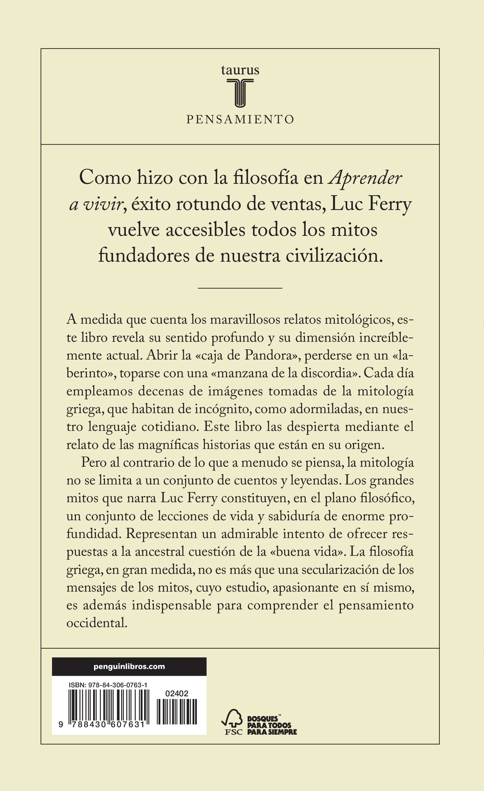 La sabiduría de los mitos. Aprender a vivir 2 (Tapa blanda) 2