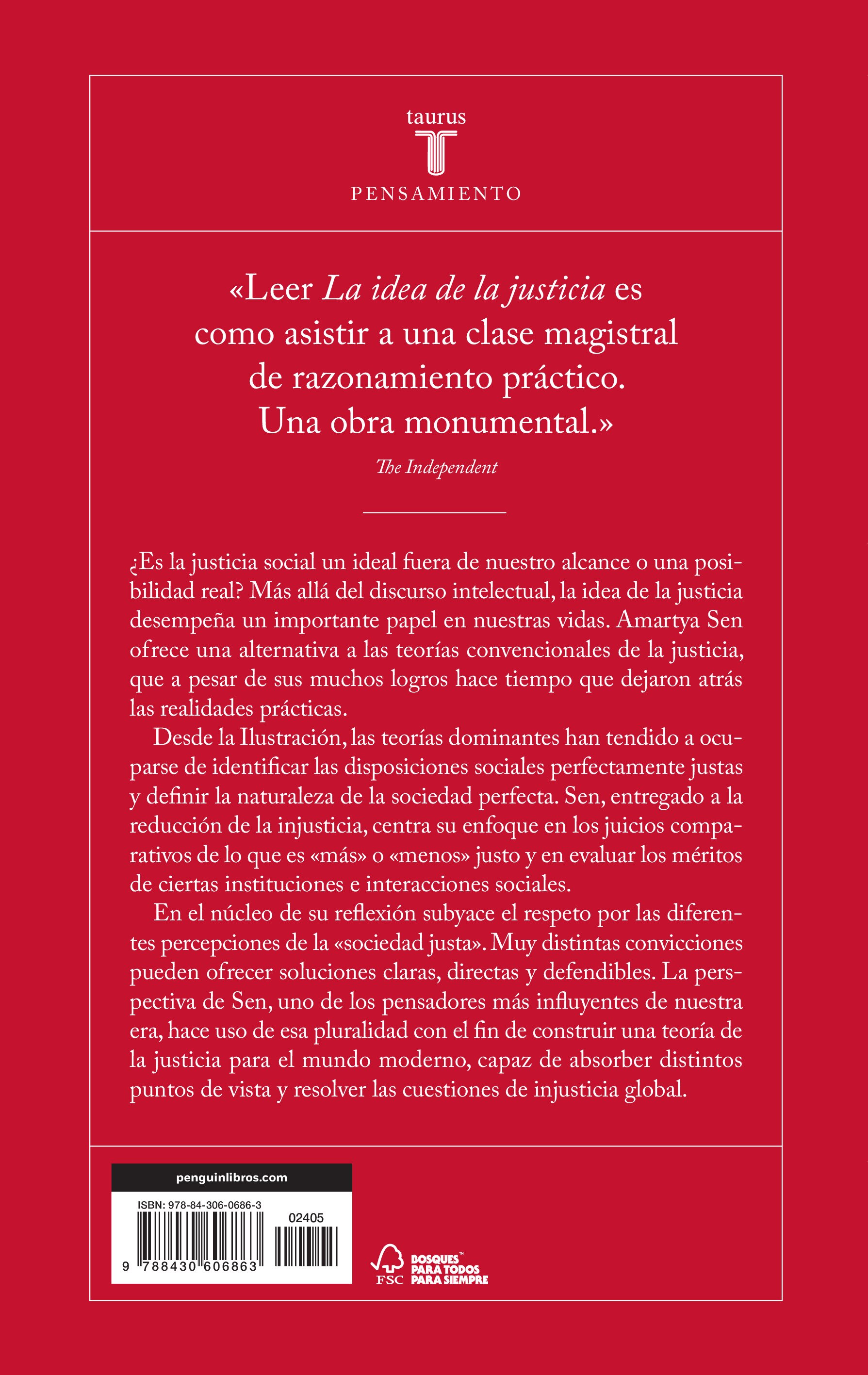 La idea de la justicia(Tapa blanda) 2