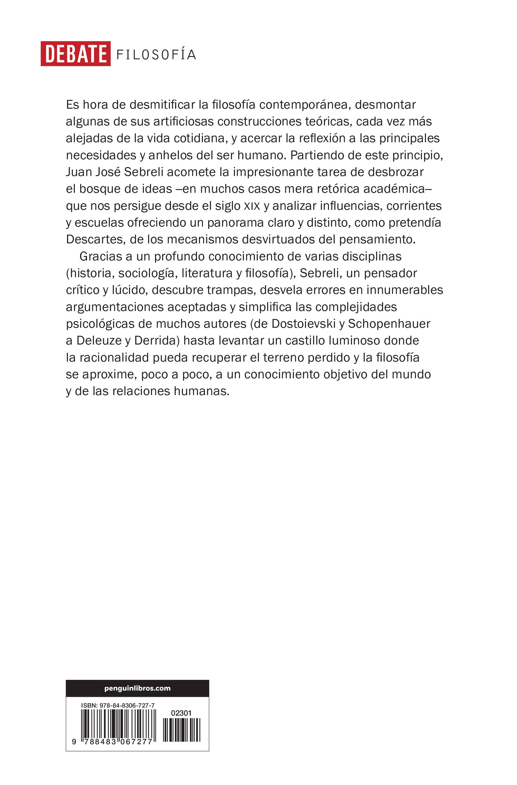 El olvido de la razón: Un recorrido crítico por la filosofía contemporánea(Tapa blanda) 2
