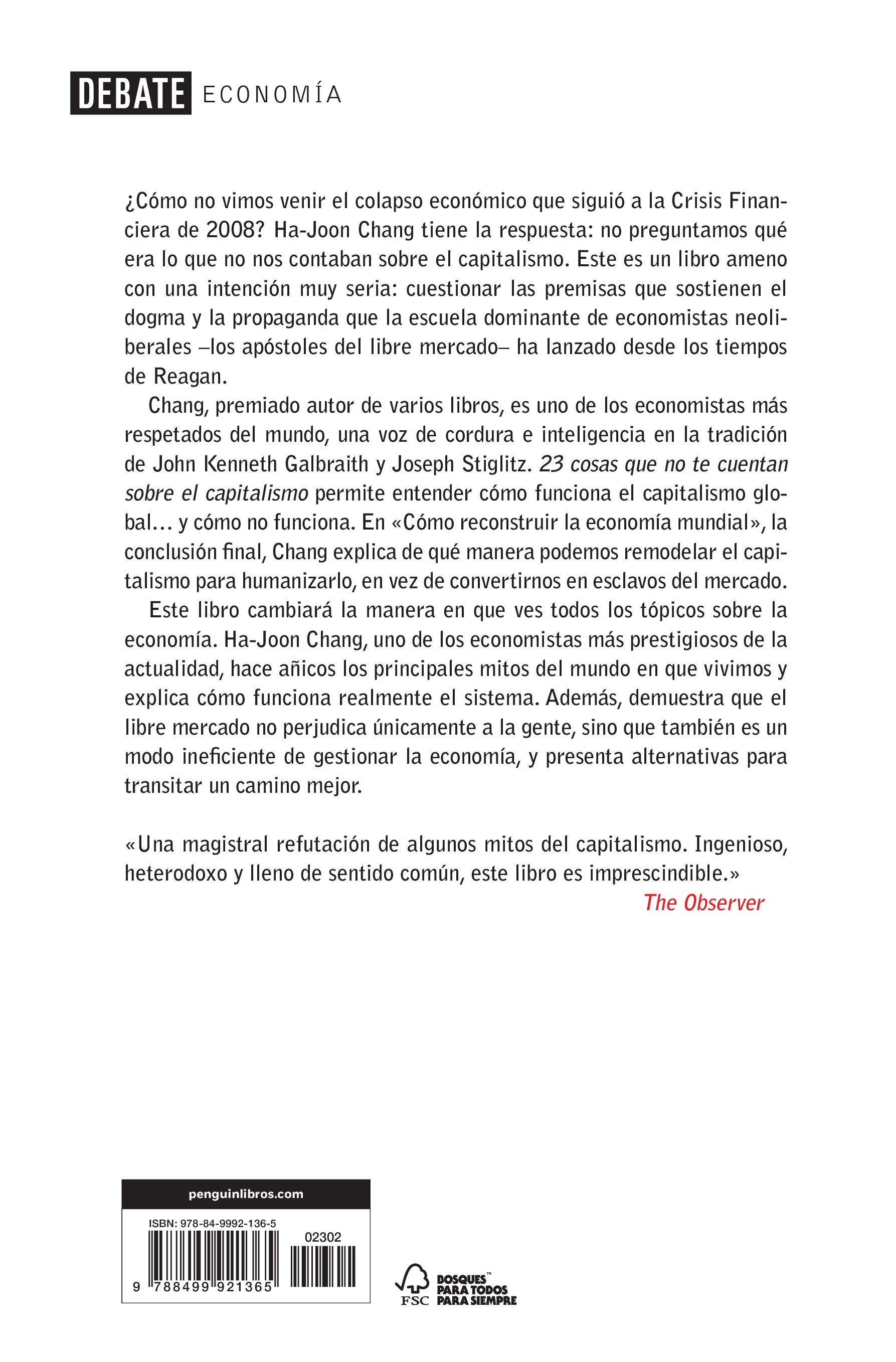 23 cosas que no te cuentan sobre el capitalismo(Tapa blanda) 2