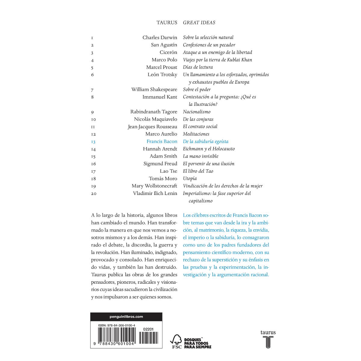 De la sabiduría egoísta (Serie Great Ideas) (Capa mole) 2