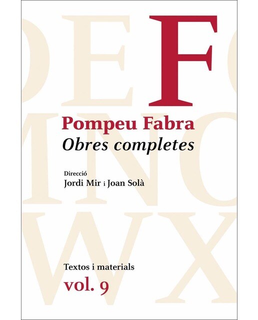 Obres Completes Pompeu Fabra, 9 (Capa dura) 1