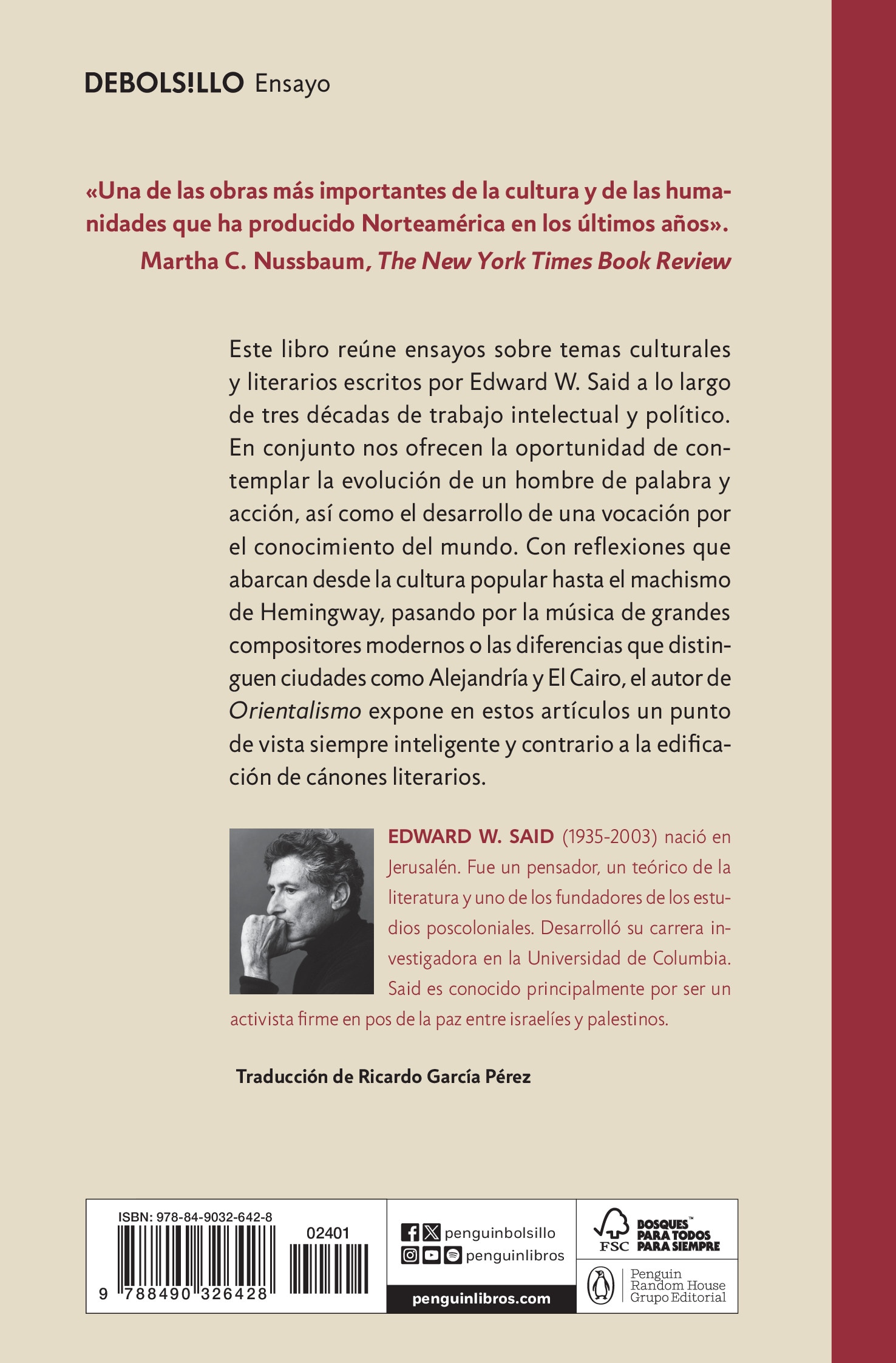 Reflexiones sobre el exilio: Y otros ensayos literarios y culturales(Tapa blanda) 2