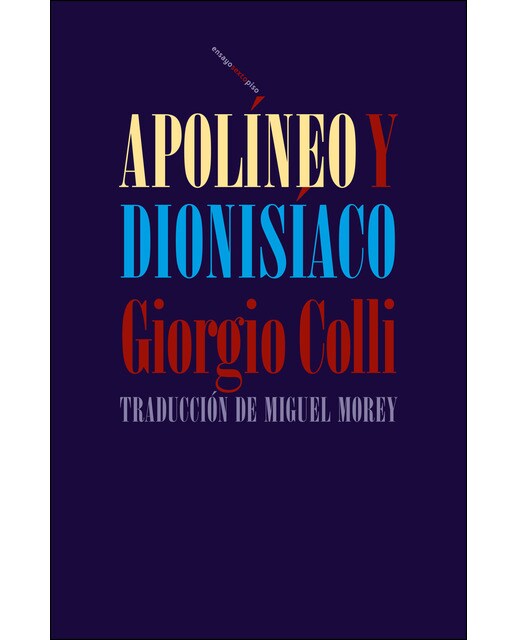 Imagen 1 de Apolíneo y dionisíaco (Tapa blanda)