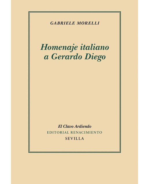 Imagen 0 de Homenaje italiano a Gerardo Diego: &Insomnio& de Diego y &La sera del dì di festa& de Leopardi  (Tapa blanda)