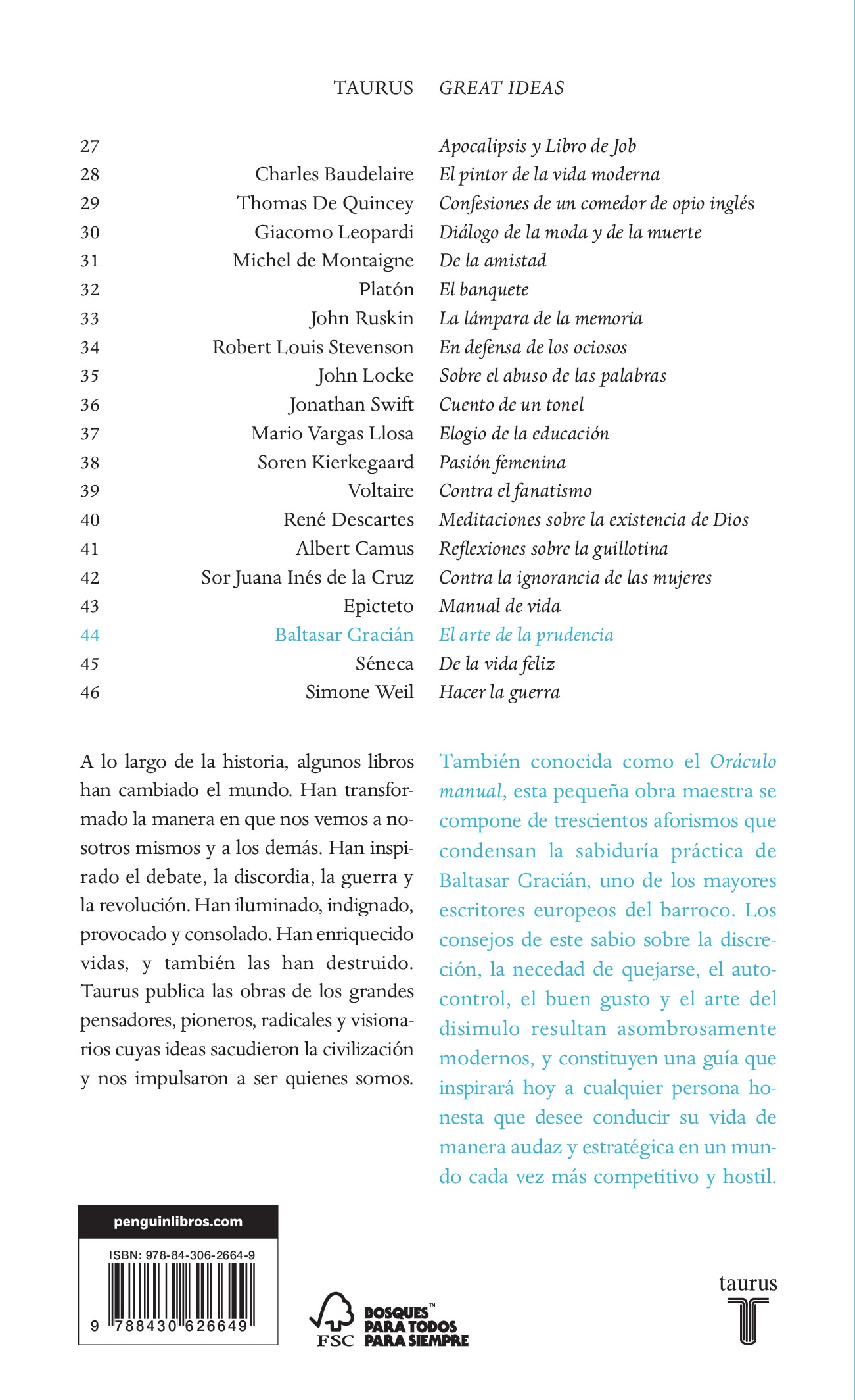 El arte de la prudencia (Serie Great Ideas) (Capa mole) 2