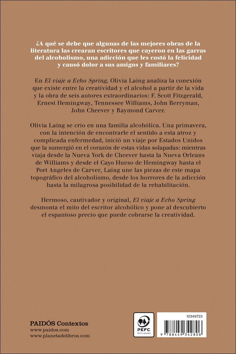 Imagen 2 de El viaje a Echo Spring: Sobre los escritores y el alcohol  (Tapa blanda con solapas)