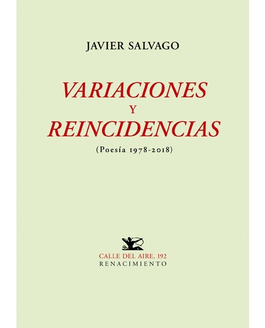 Imagem 0 de Variaciones y reincidencias: (poesía 1978-2018)(Tapa blanda)