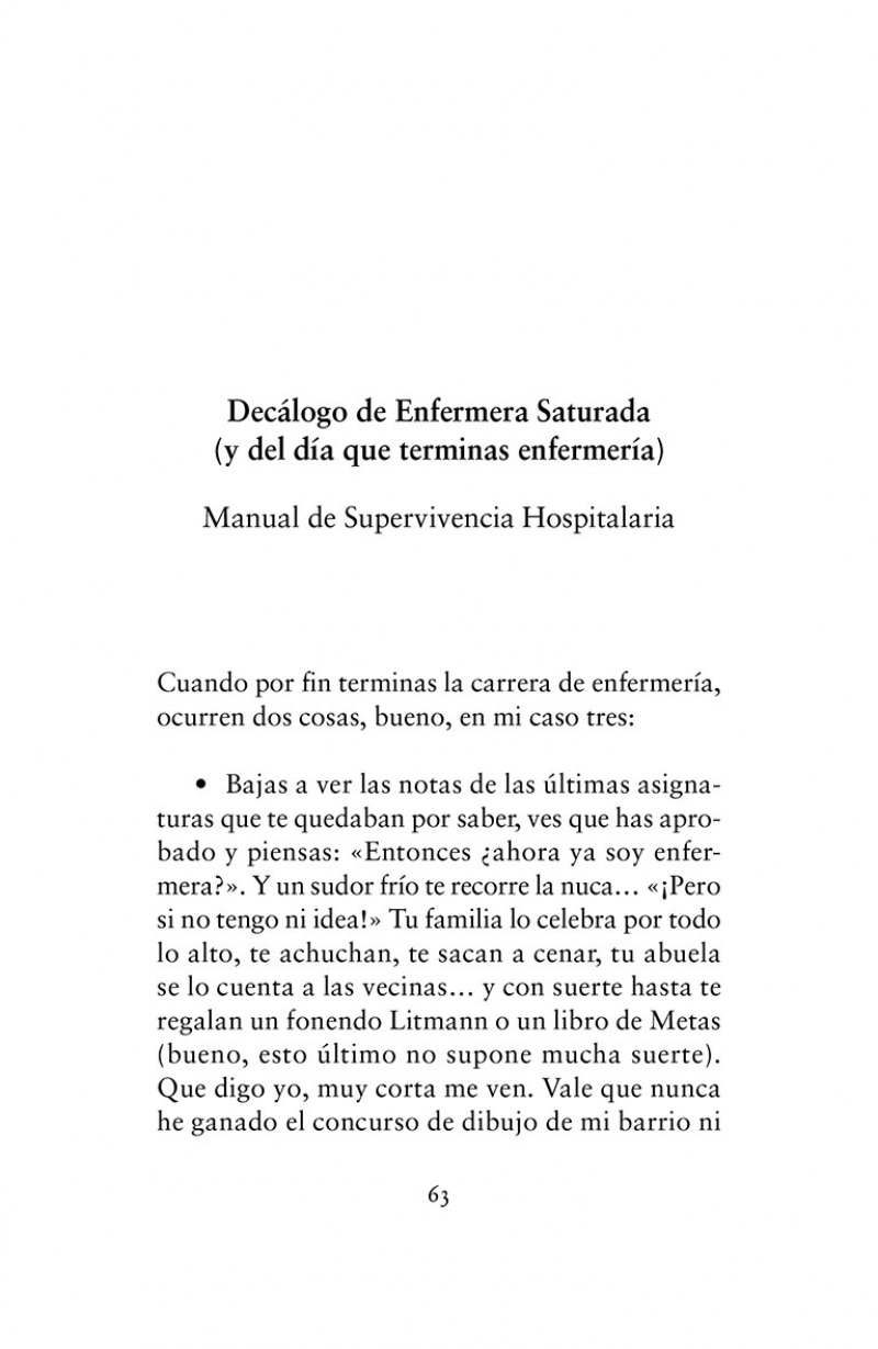 La vida es suero: Historias de una enfermera saturada(Tapa blanda) 5