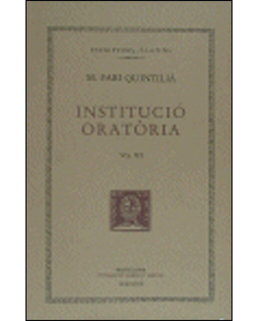 Institució oratòria, vol. III