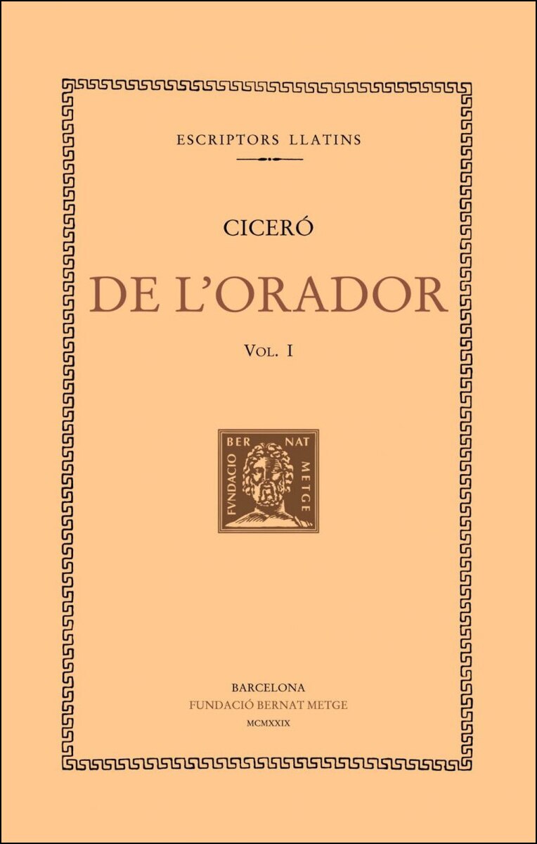 De l'orador, vol. I
