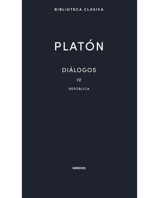 Imagen 0 de Diálogos IV Platón: República (Tapa dura)