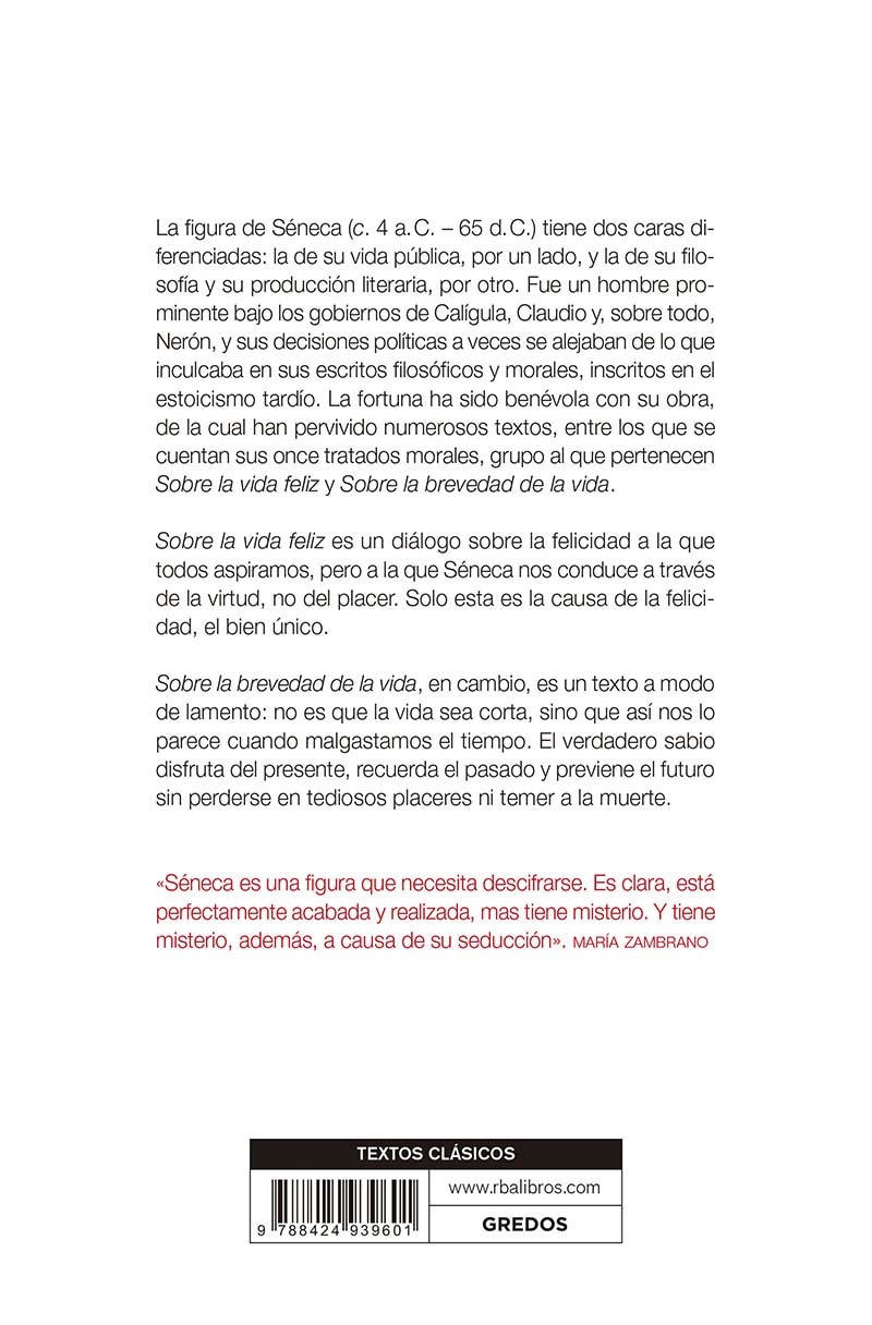 Sobre la vida feliz. Sobre la brevedad de la vida(Tapa blanda) 2