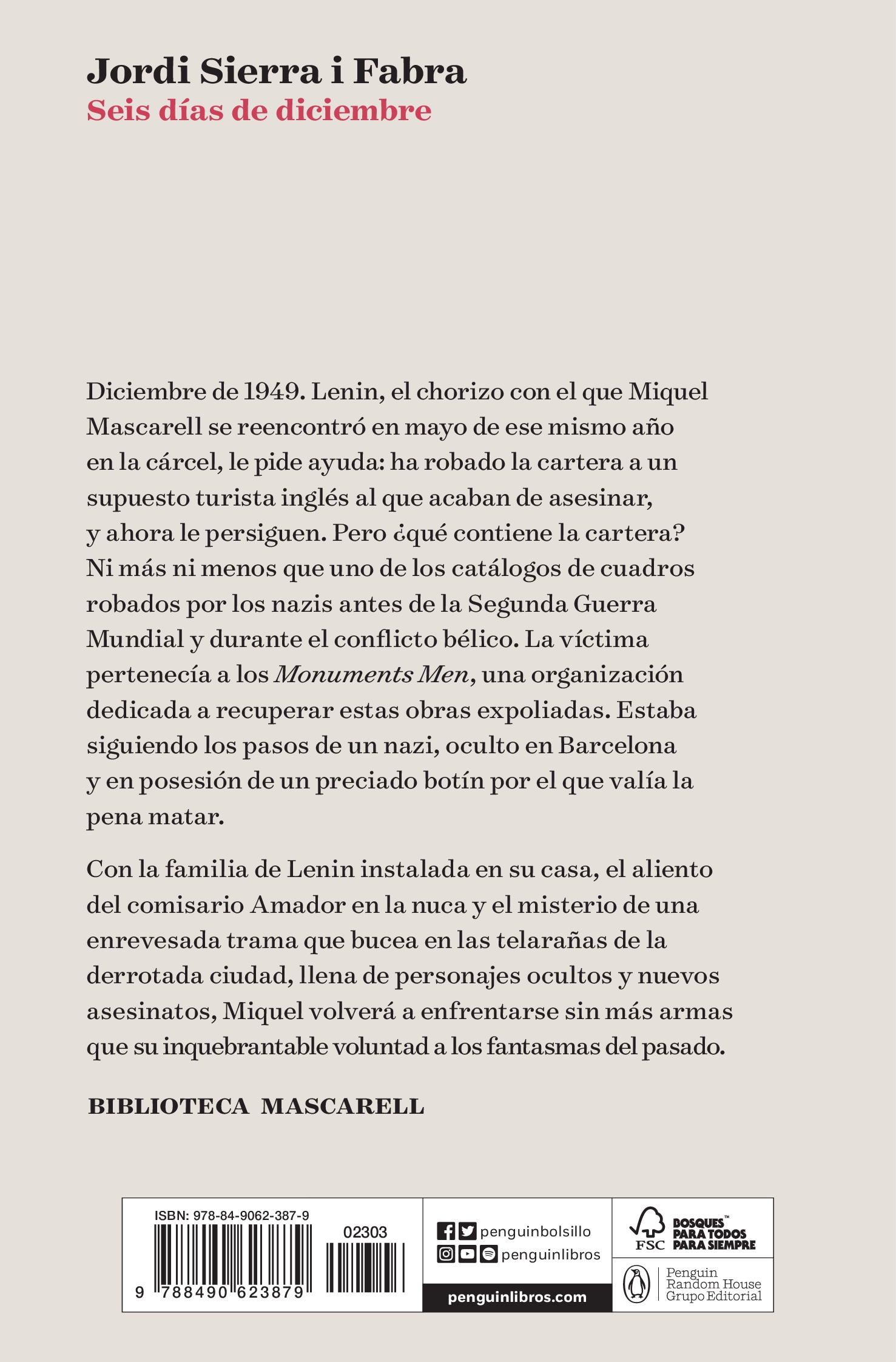 Seis días de diciembre (Inspector Mascarell 5) (Capa mole) 2