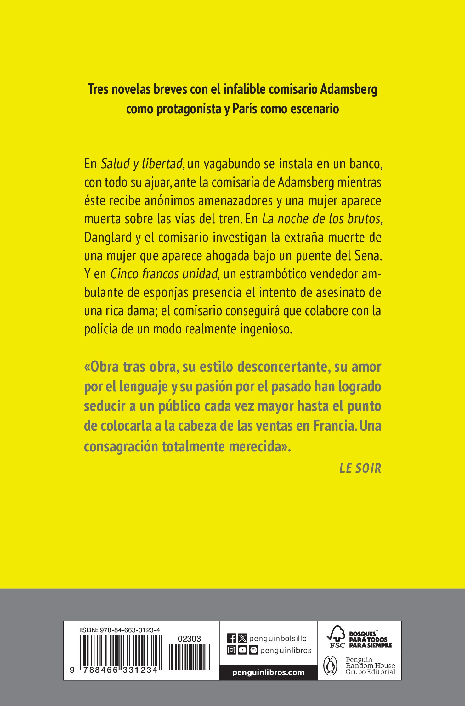 Fluye el Sena: Tres casos del comisario Adamsberg (Bolso) (Capa mole) 2