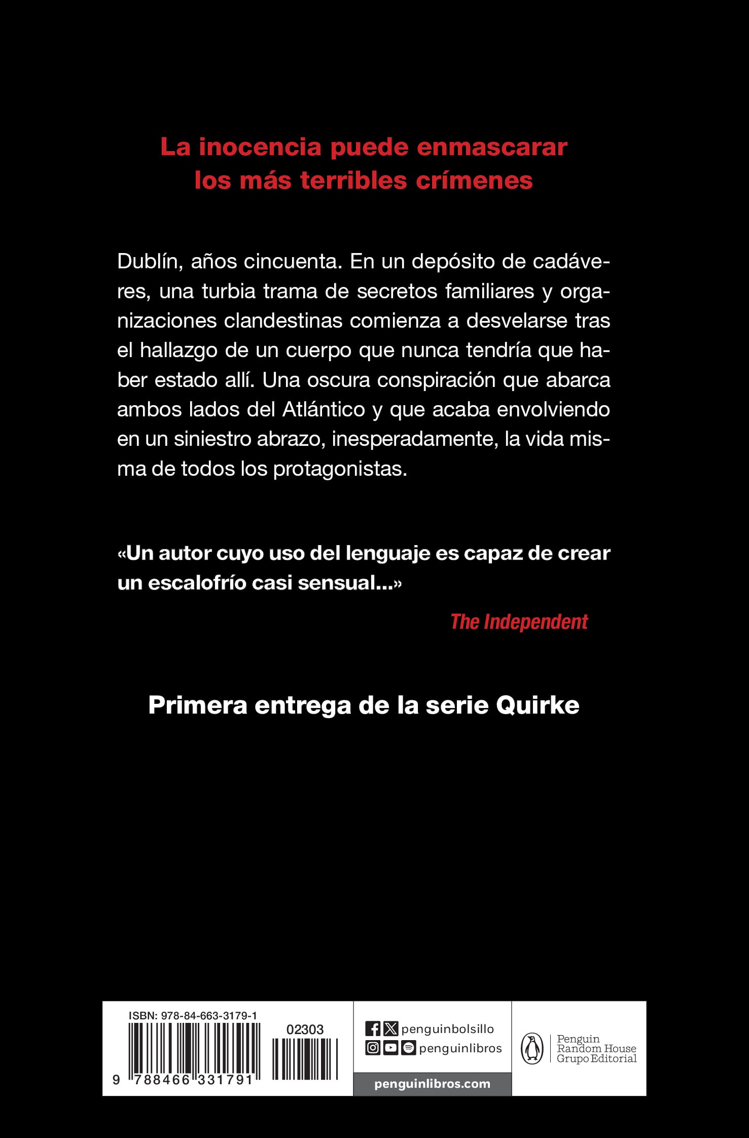 El secreto de Christine (Quirke 1)  (Bolsillo) (Tapa blanda) 2
