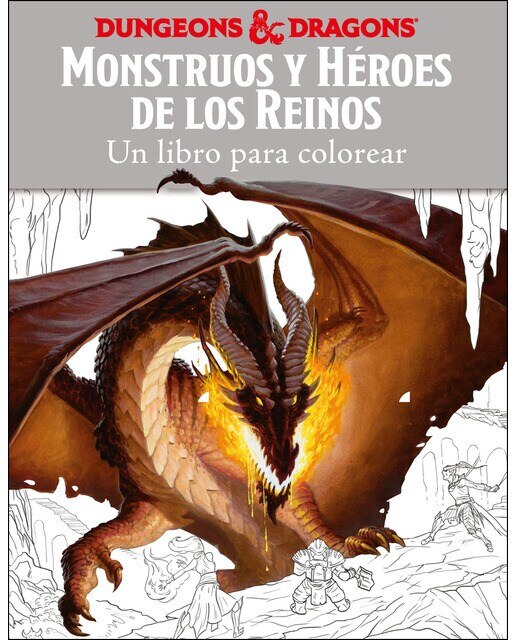 Monstruos y héroes de los reinos. Un libro para colorear