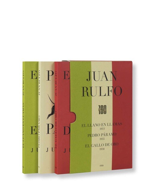 Imagen 0 de Juan Rulfo. Estuche conmemorativo: Pedro Páramo. Llano en Llamas. Gallo de Oro
