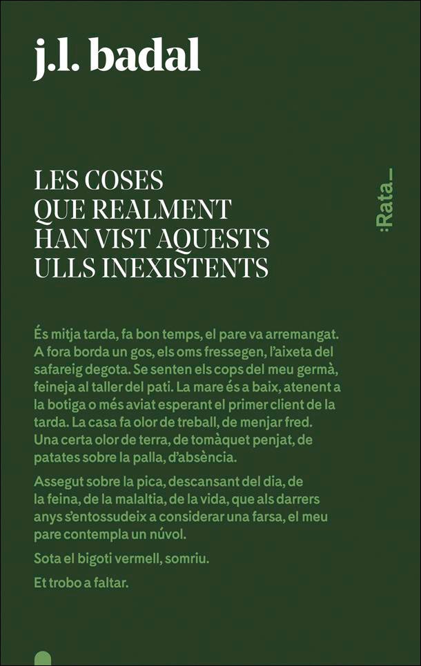 Imagen 0 de Les coses que realment han vist aquests ulls inexistents (Tapa blanda)