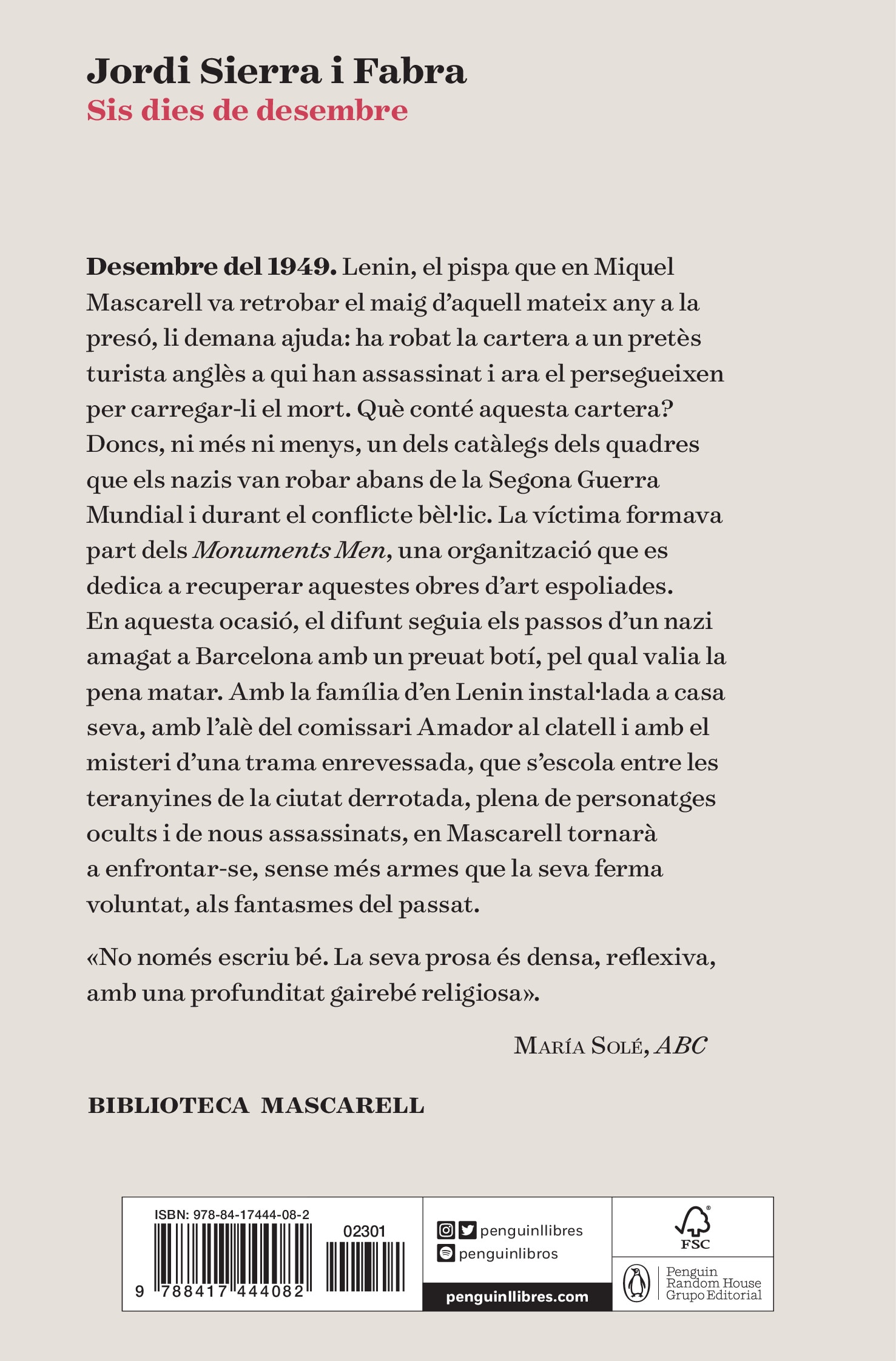 Sis dies de desembre (Inspector Mascarell 5) (Bolso) (Capa mole) 2