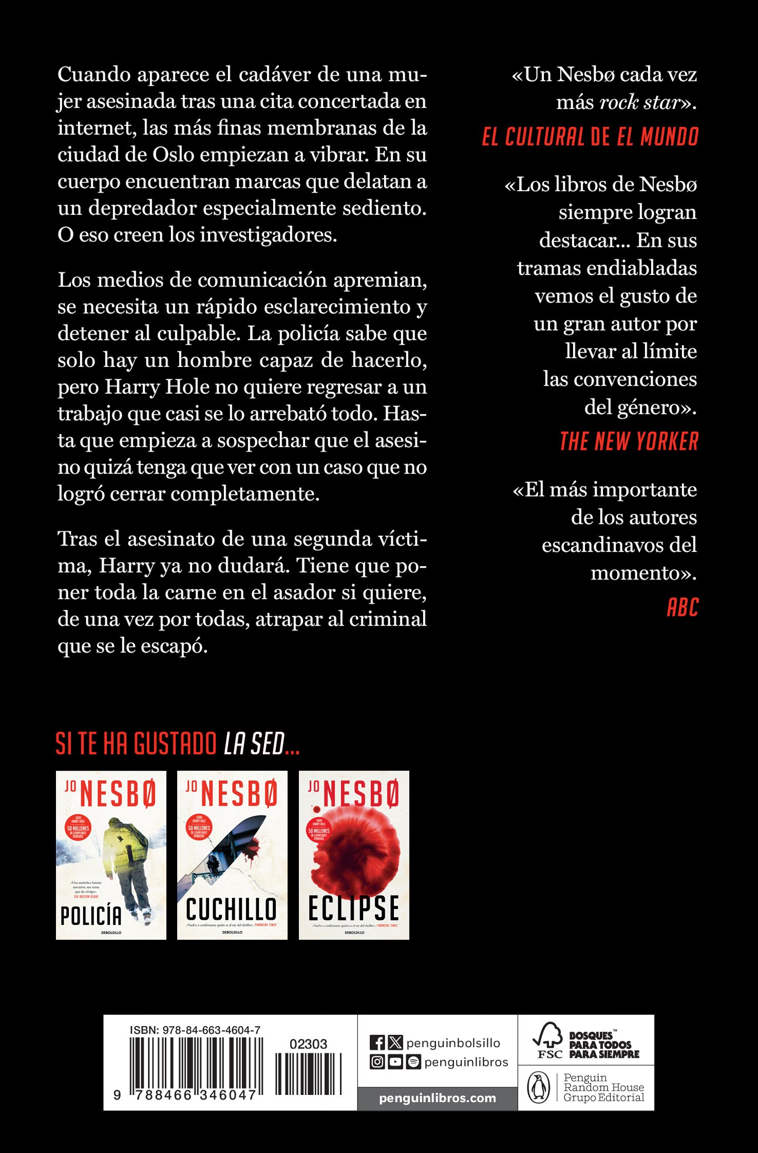 La sed (Harry Hole 11) (Capa mole) 2
