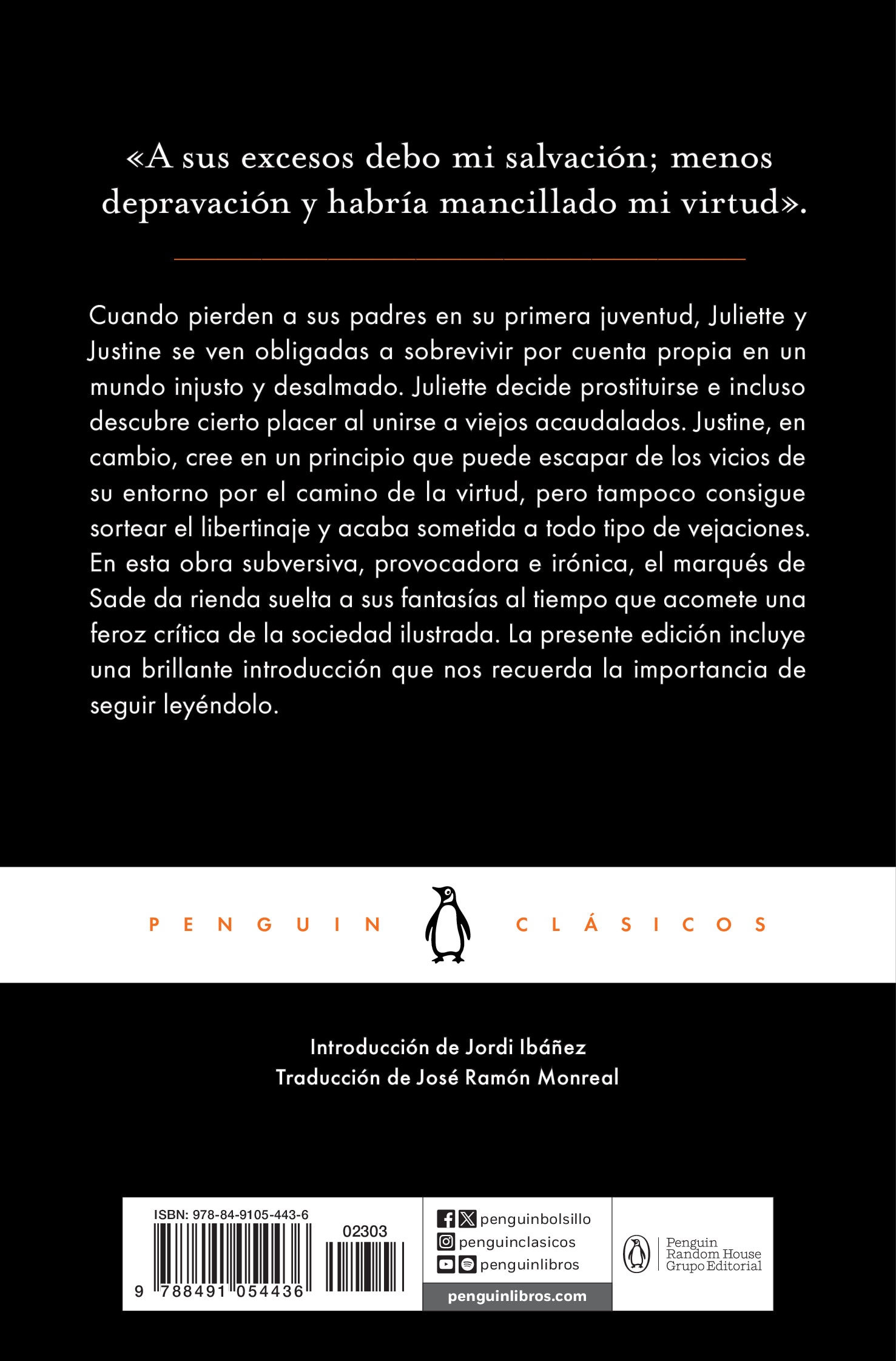Justine o las desgracias de la virtud (Tapa blanda) 2