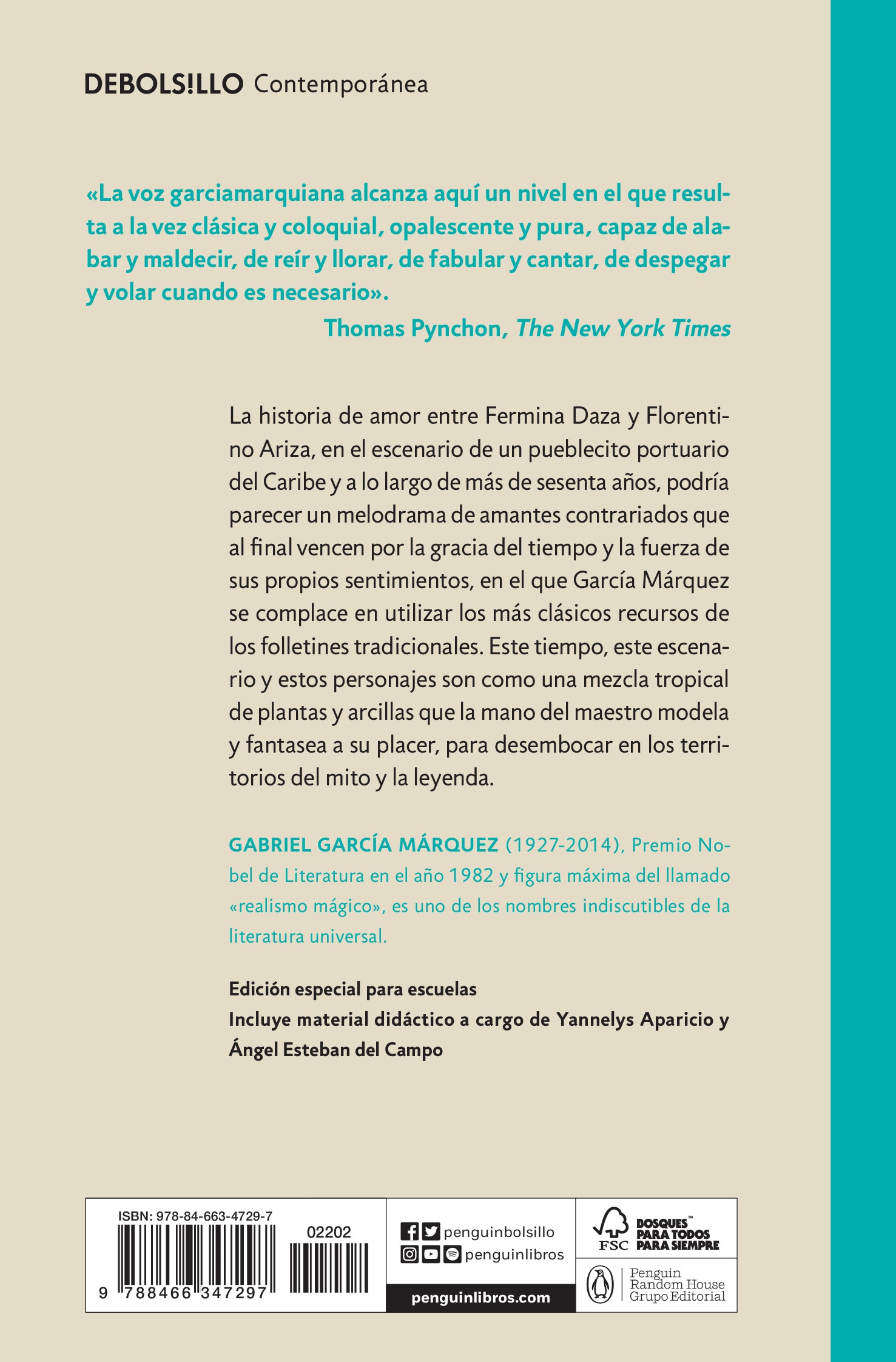 El amor en los tiempos del cólera (edición escolar) (Bolsillo) (Tapa blanda) 2