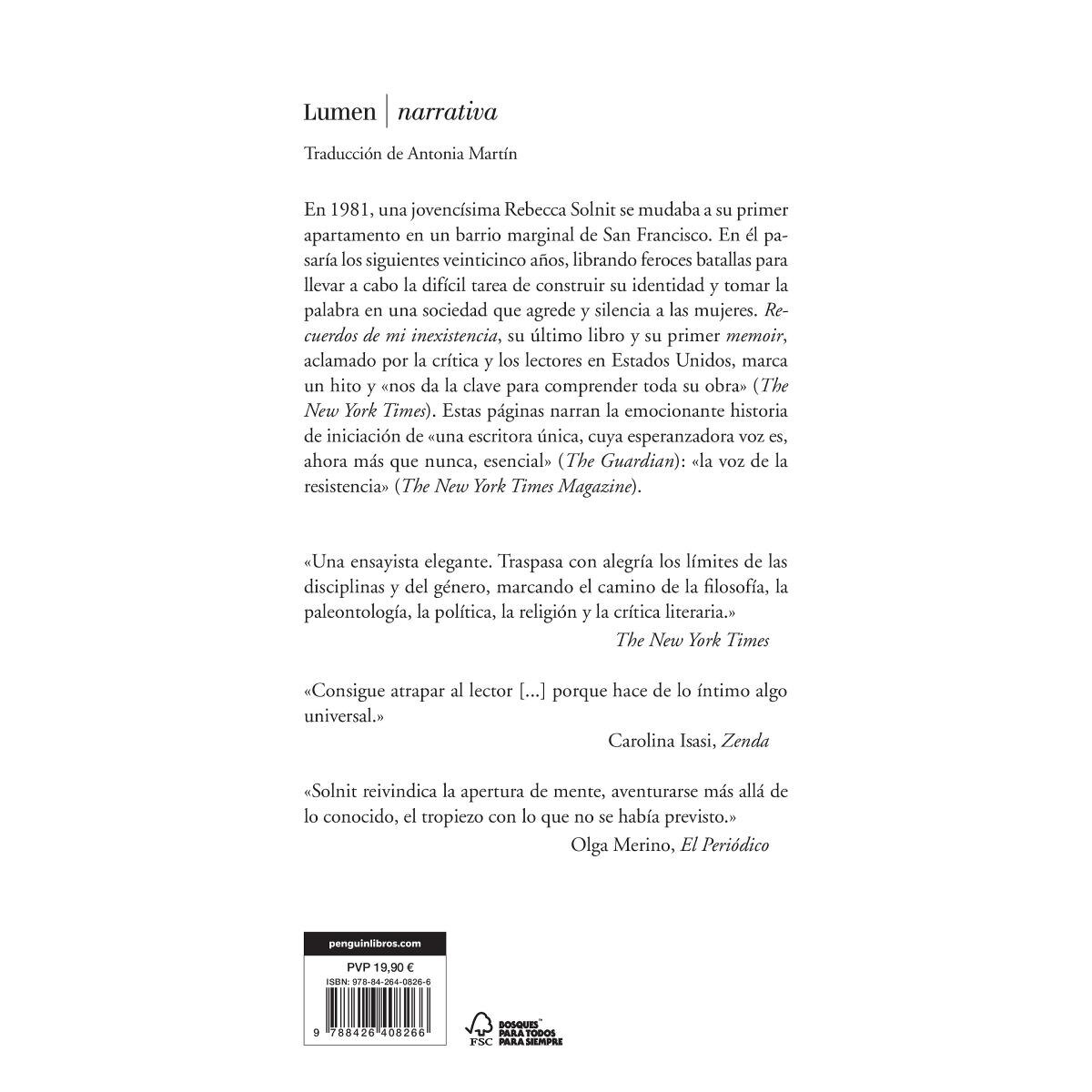 Recuerdos de mi inexistencia (Tapa blanda) 2