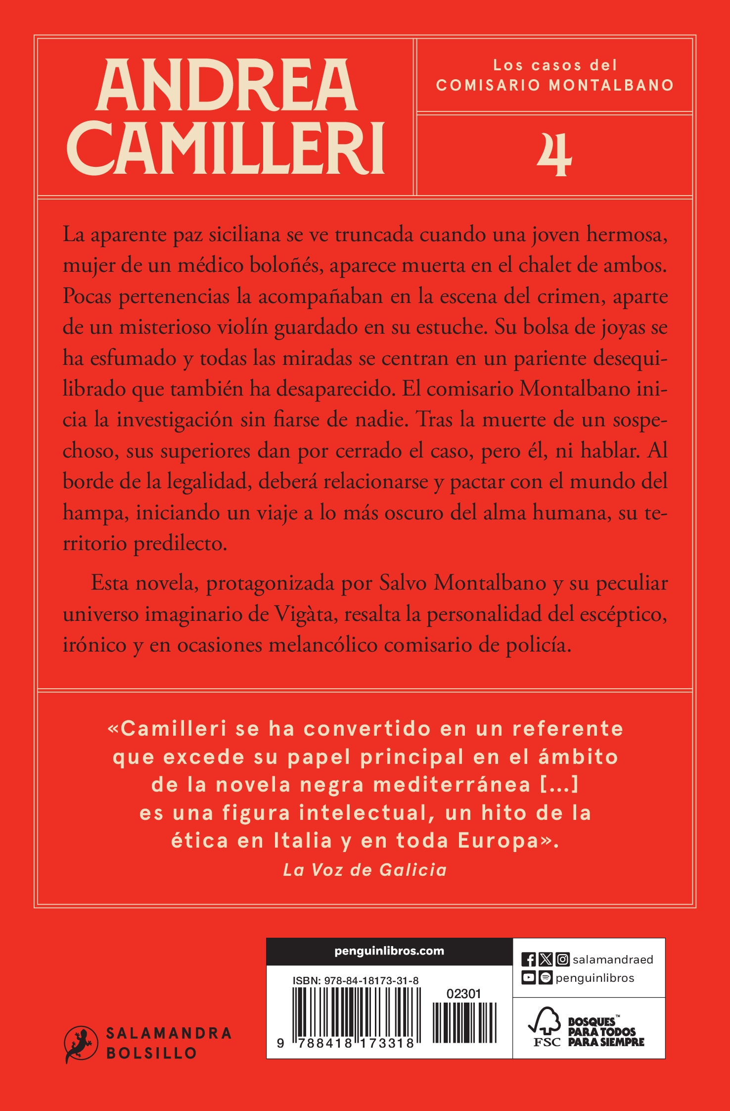 La voz del violín (comisario montalbano 4)(Bolsillo) (Tapa blanda) 2