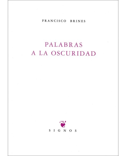 Palabras a la oscuridad