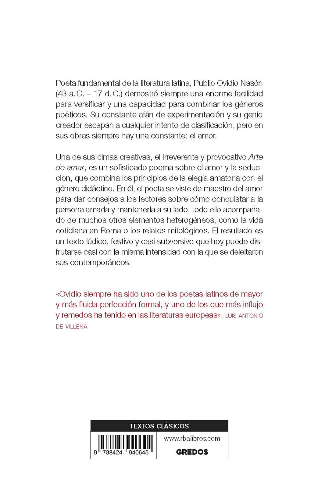 Imagen 2 de Arte de amar  (Tapa blanda)