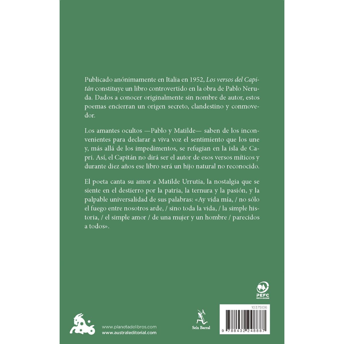 Los versos del Capitán (Bolso) (Capa mole) 2