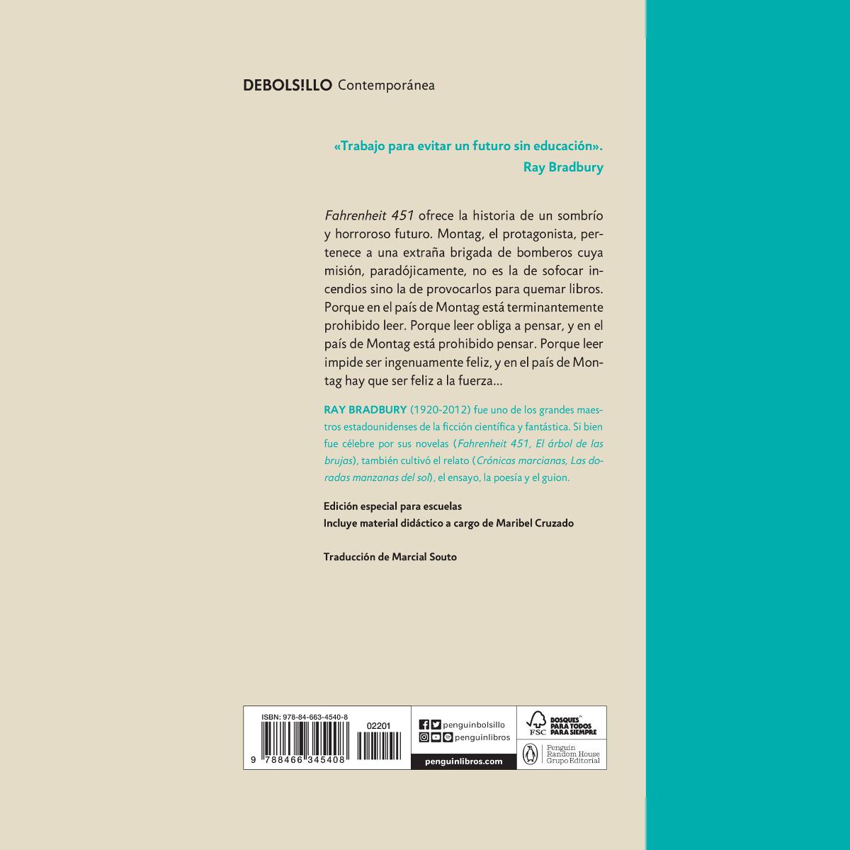 Fahrenheit 451 (edición escolar) (Bolsillo) (Tapa blanda) 2