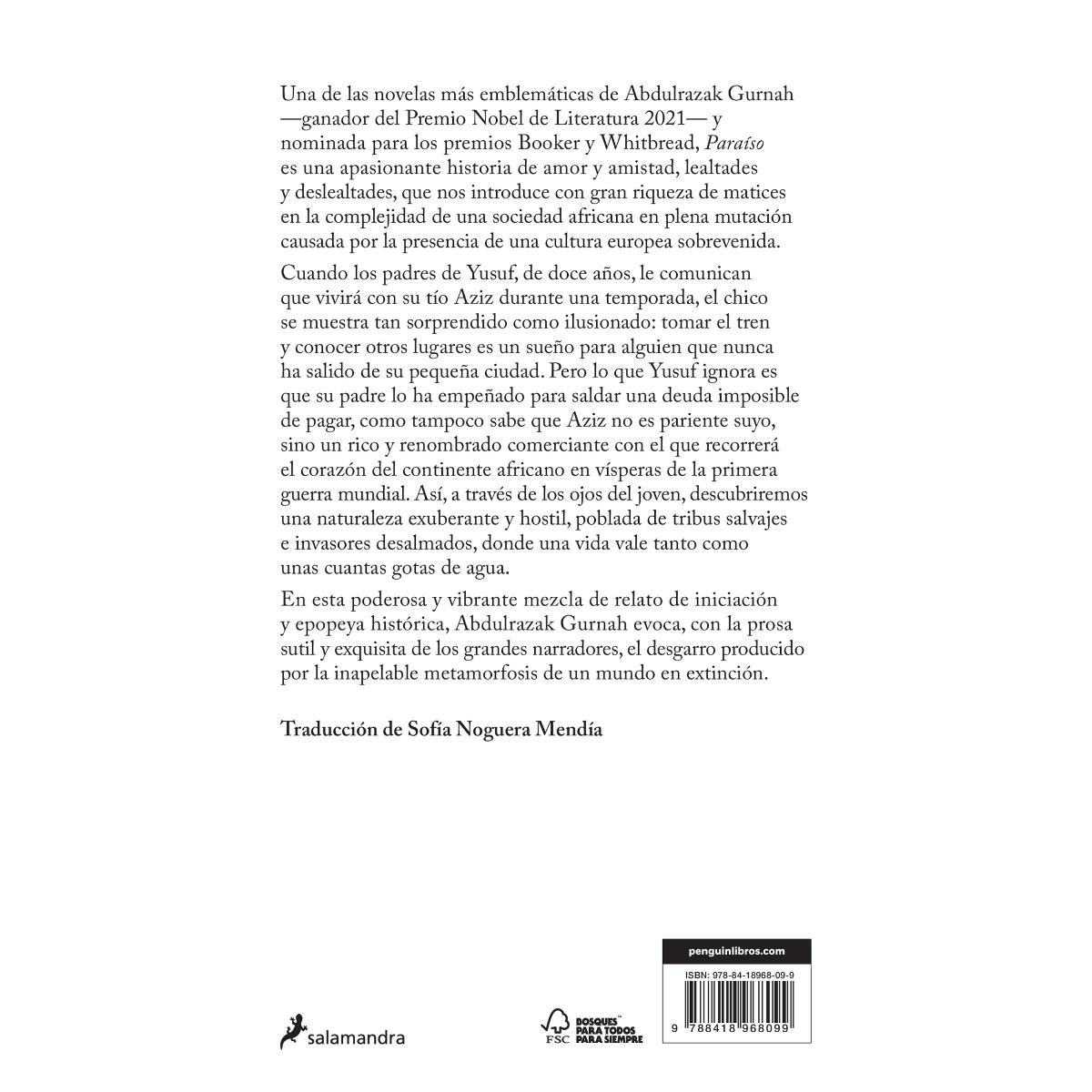 Paraíso. Premio Nobel de literatura 2021 (Tapa blanda) 2