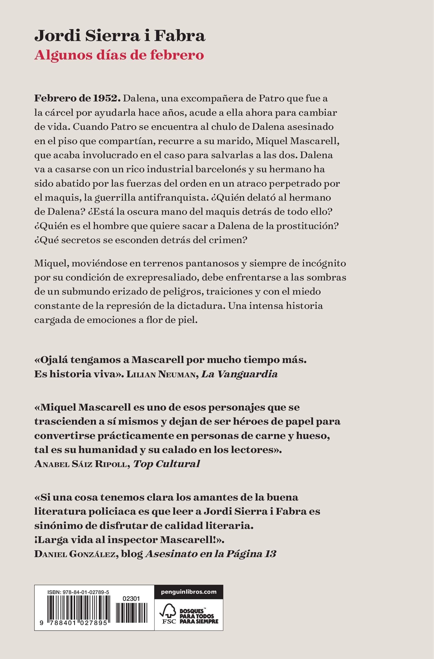 Algunos días de febrero (Inspector Mascarell 13): Un asesinato, la prostituta y el maquis (Capa mole) 2