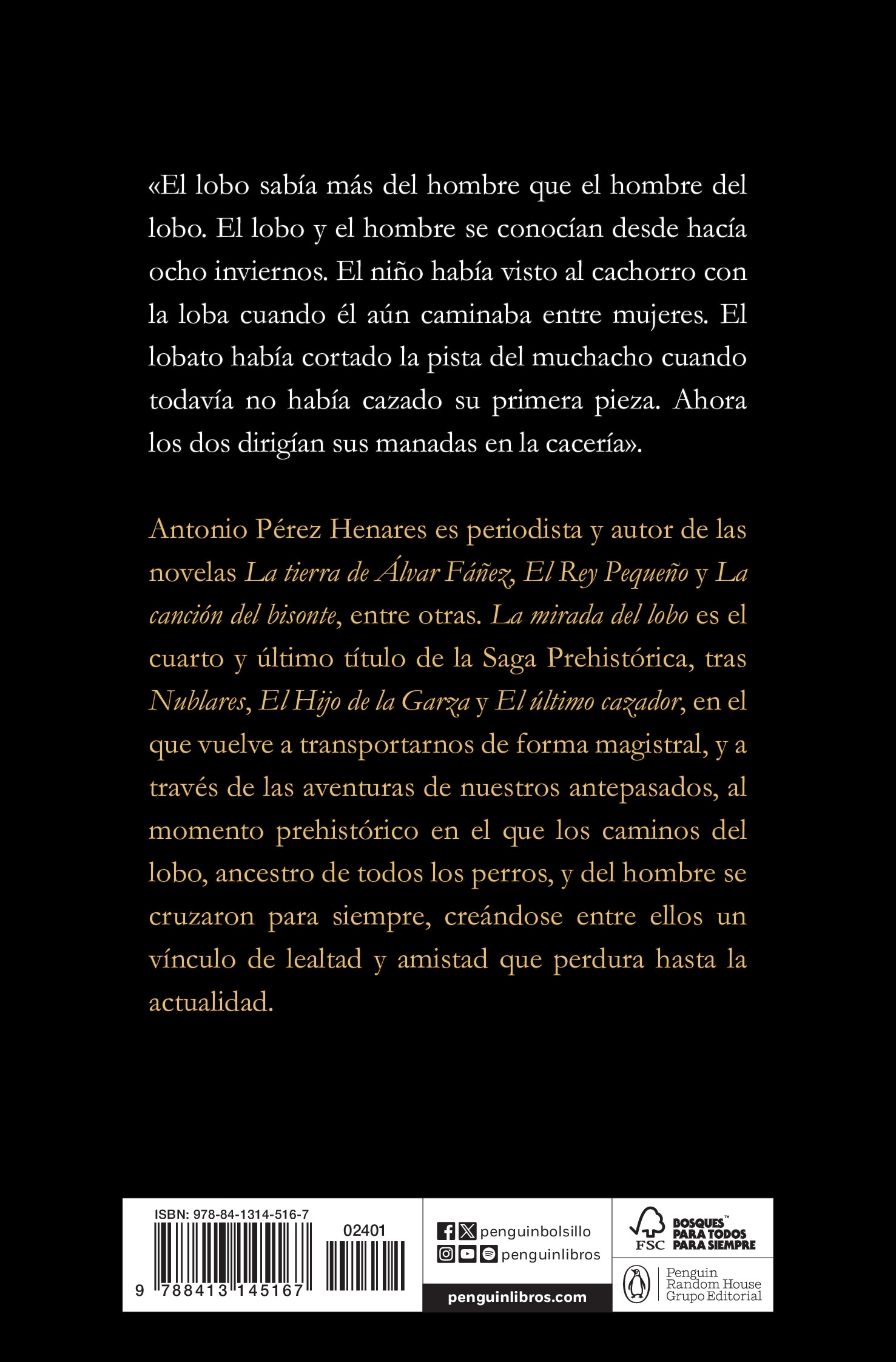 La mirada del lobo (saga prehistórica 4)(Tapa blanda) 2