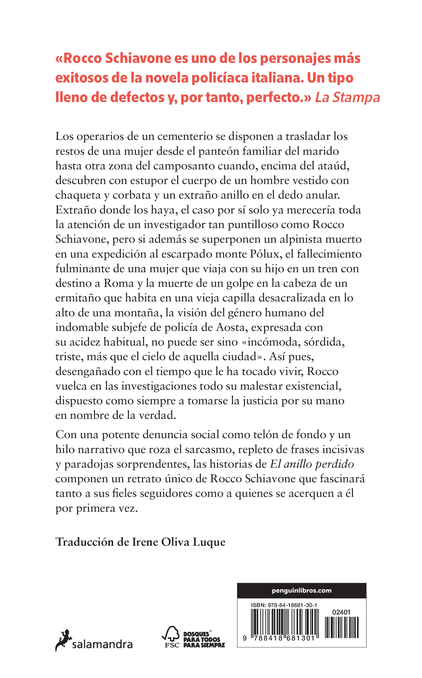 El anillo perdido. Cinco investigaciones de Rocco Schiavone (Subjefe Rocco Schiavone) (Capa mole) 2