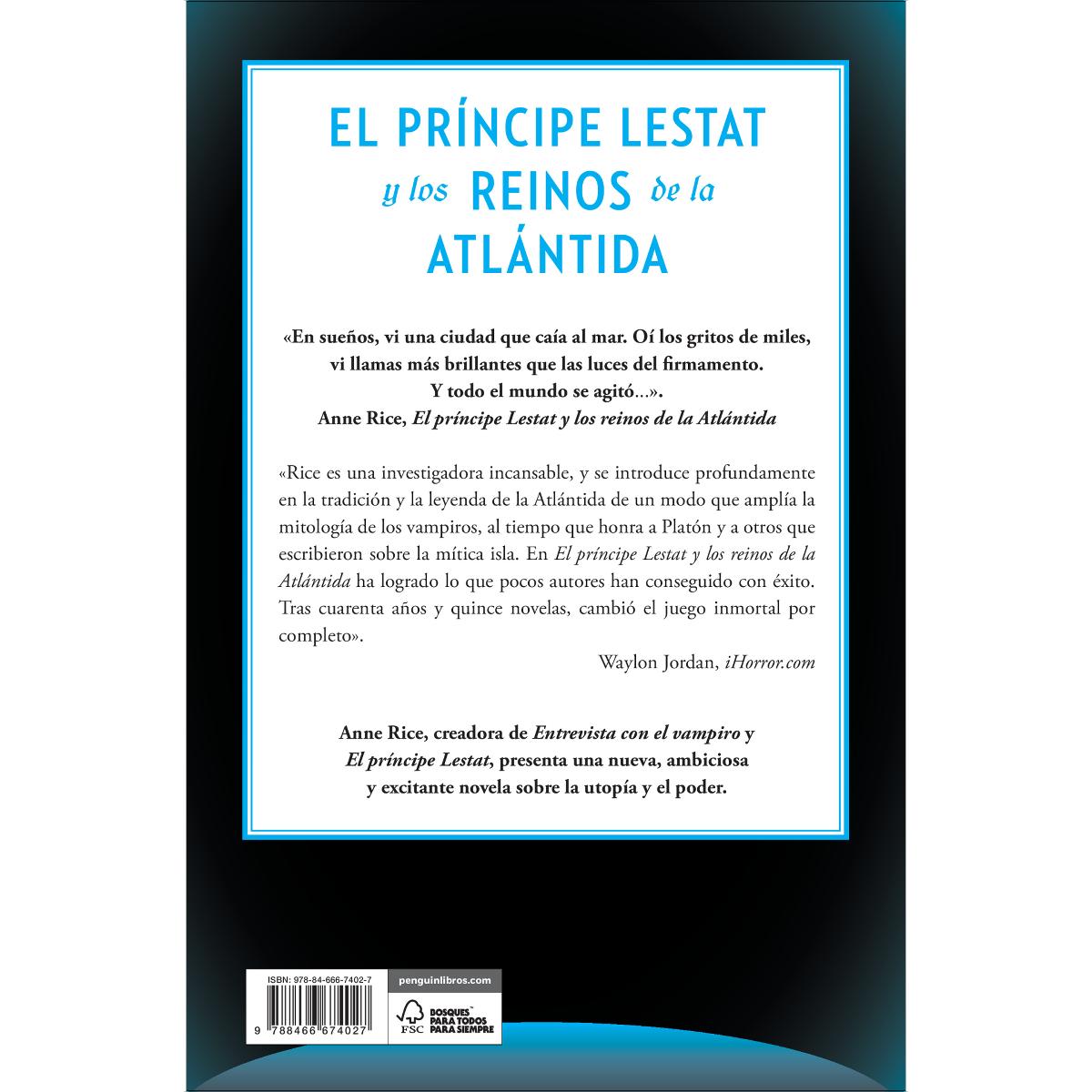 El Príncipe Lestat y los reinos de la Atlántida (Crónicas Vampíricas 12)  (Tapa blanda Bolsillo) 2