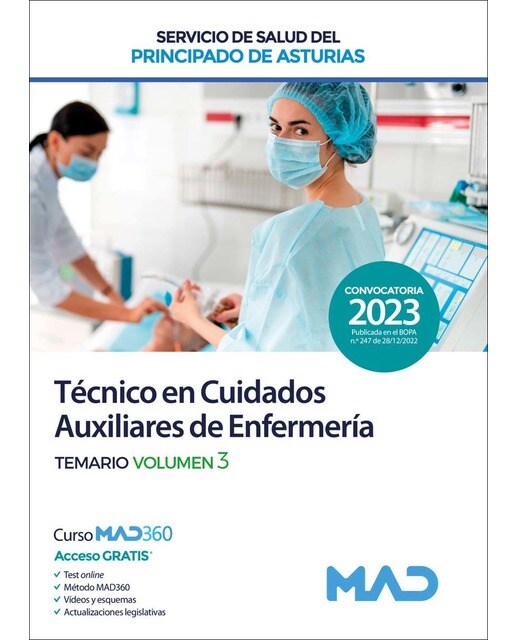 Técnico en Cuidados Auxiliares de enfermería del servicio de salud del Principado de Asturias. Volumen 3