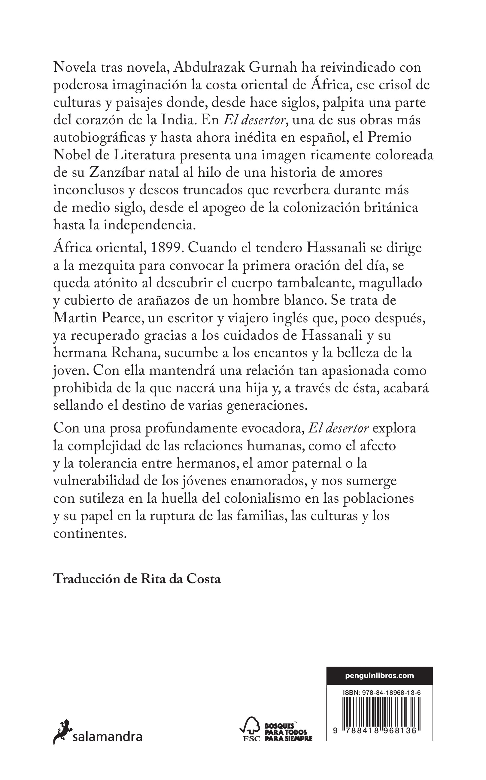 El desertor. Premio Nobel de Literatura 2021  (Tapa blanda) 2