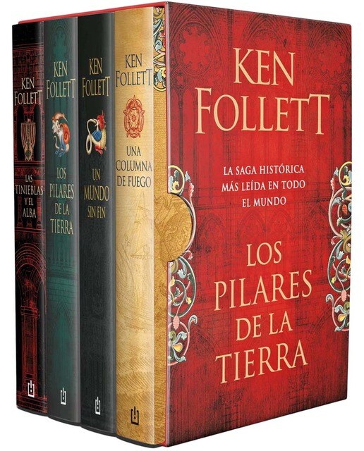 Imagen 0 de Estuche saga Los pilares de la tierra: Incluye: Los pilares de la tierra | Un mundo sin fin | Una columna de fuego | Las tinieblas y el alba