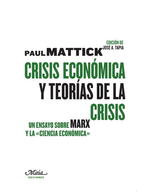 Crisis Económica Y Teorías De La Crisis 1