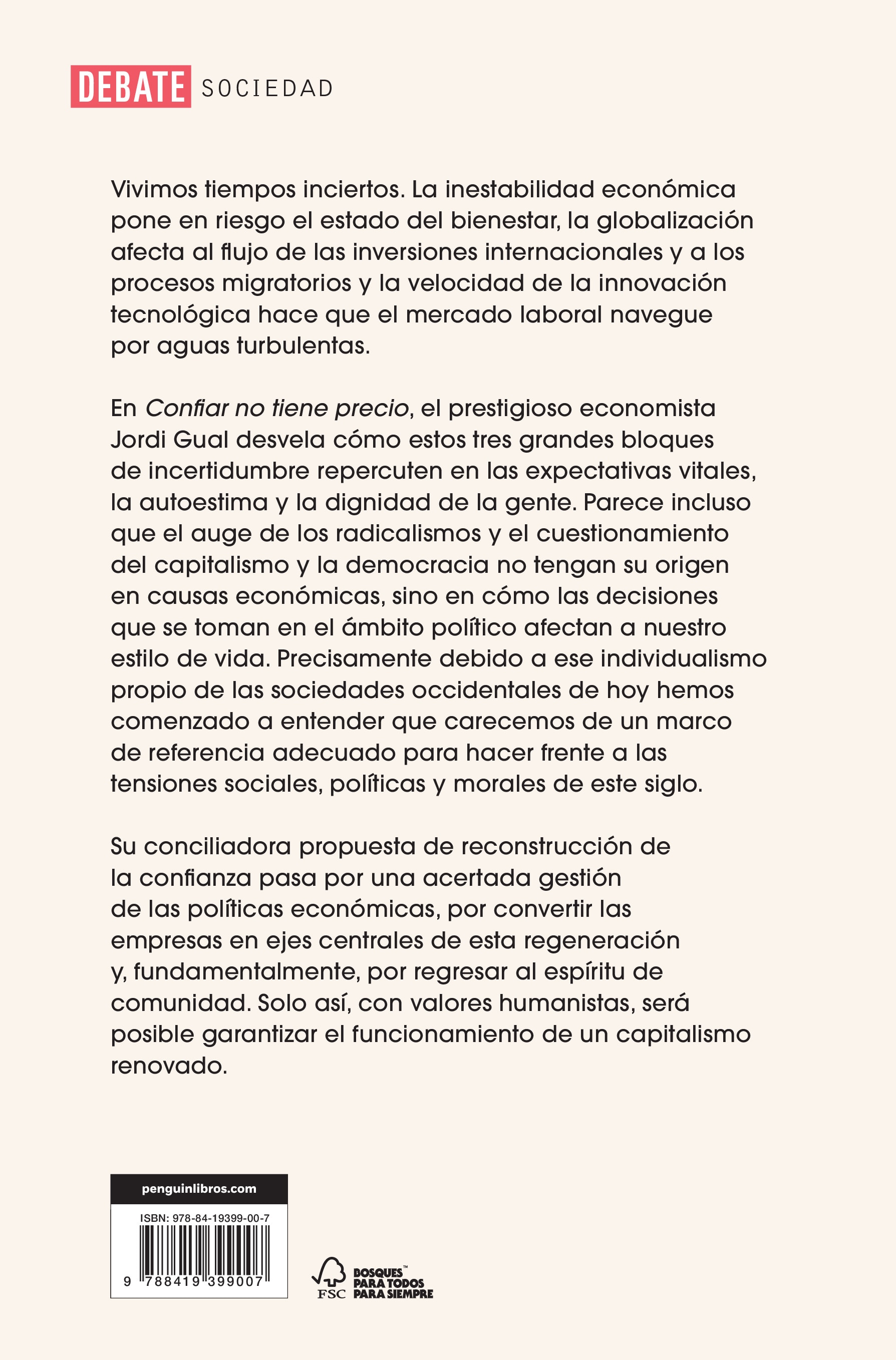 Confiar no tiene precio: La confianza en el capitalismo y las políticas públicas (Capa mole) 2