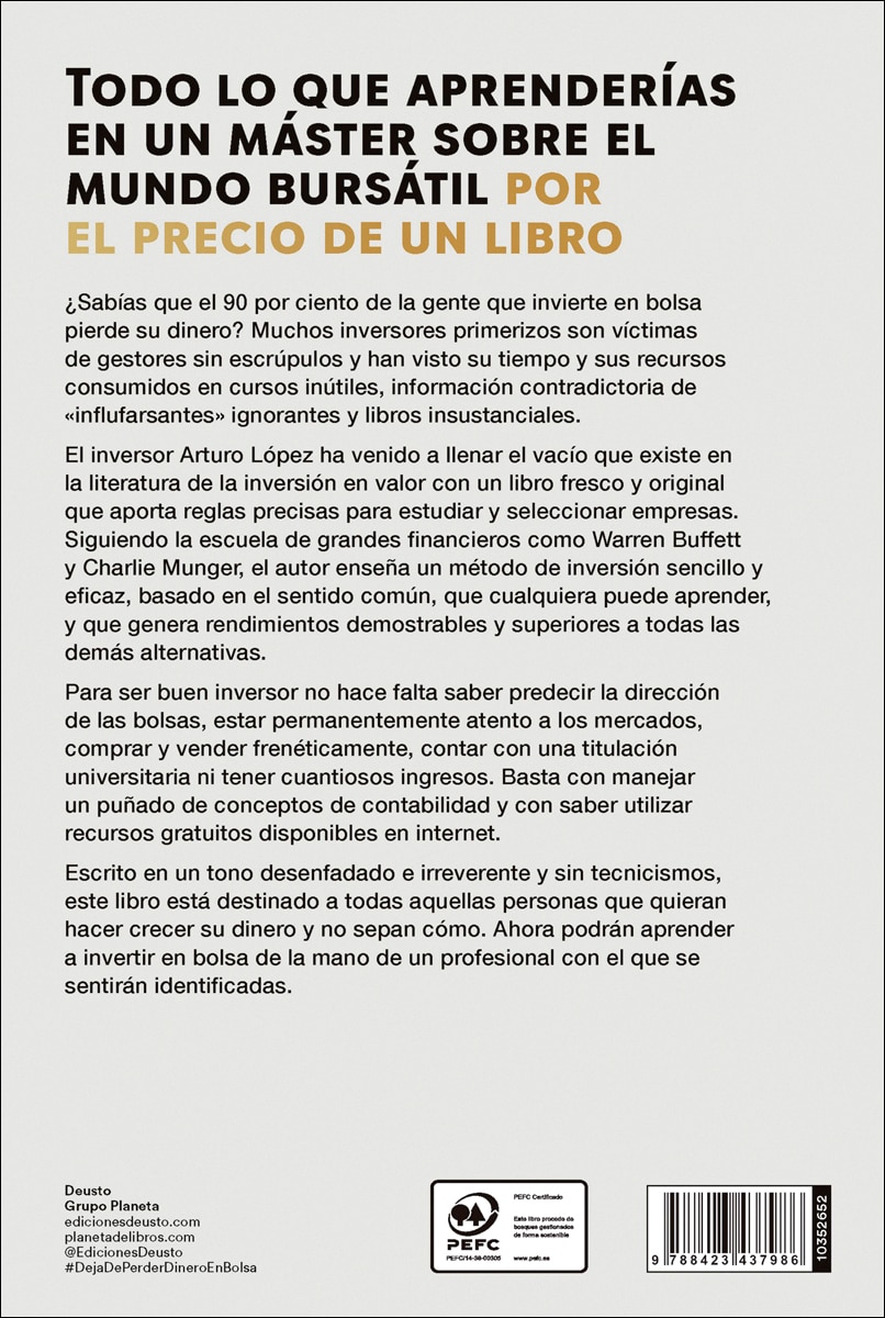 Deja de perder dinero en bolsa: Y empieza a ganarlo con la inversión en valor (Capa mole com abas) 2