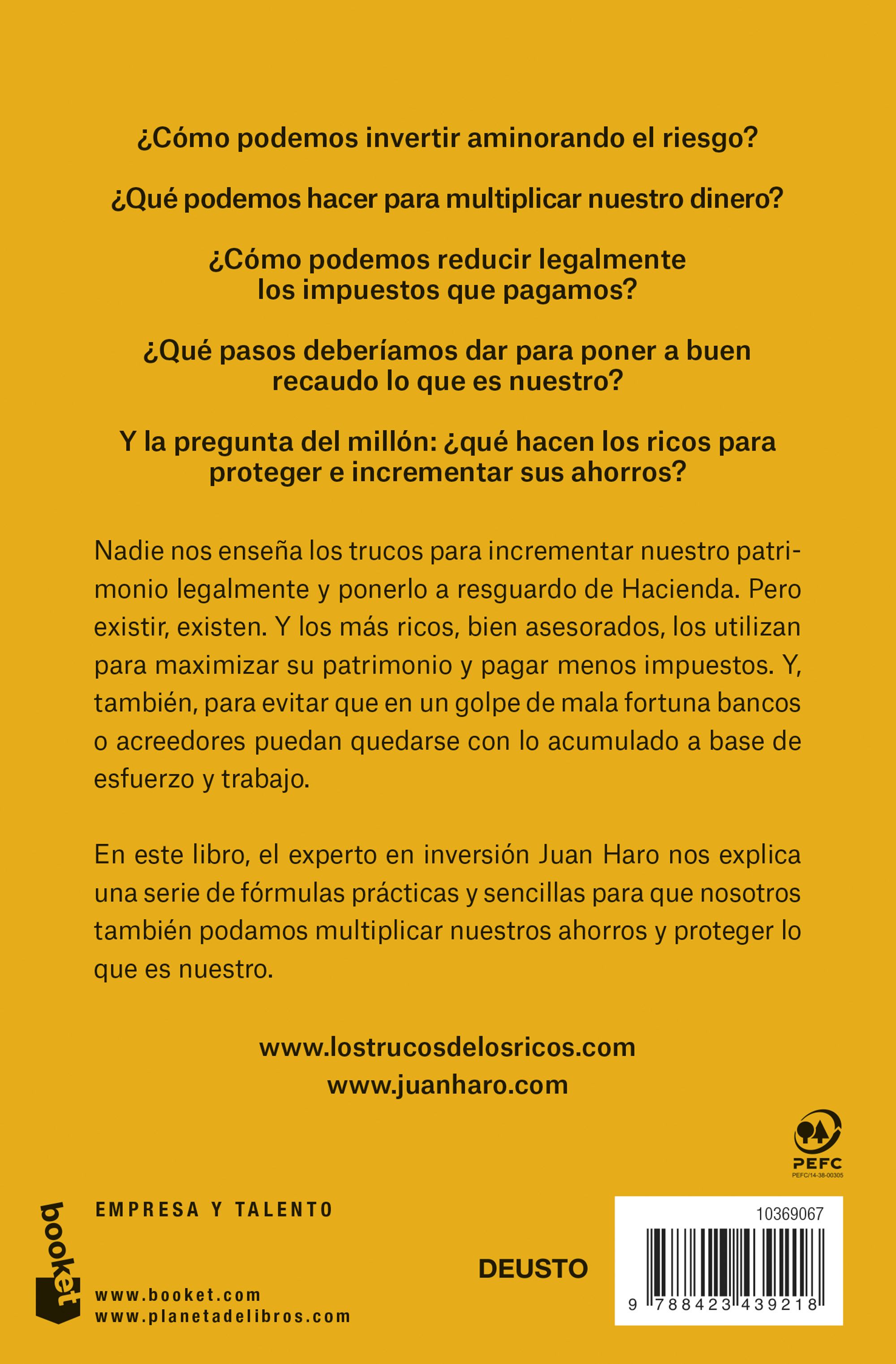 Los trucos de los ricos: 92 trucos para multiplicar tu dinero, proteger tu patrimonio y reducir tus impuestos legalmente (Bolso) 2
