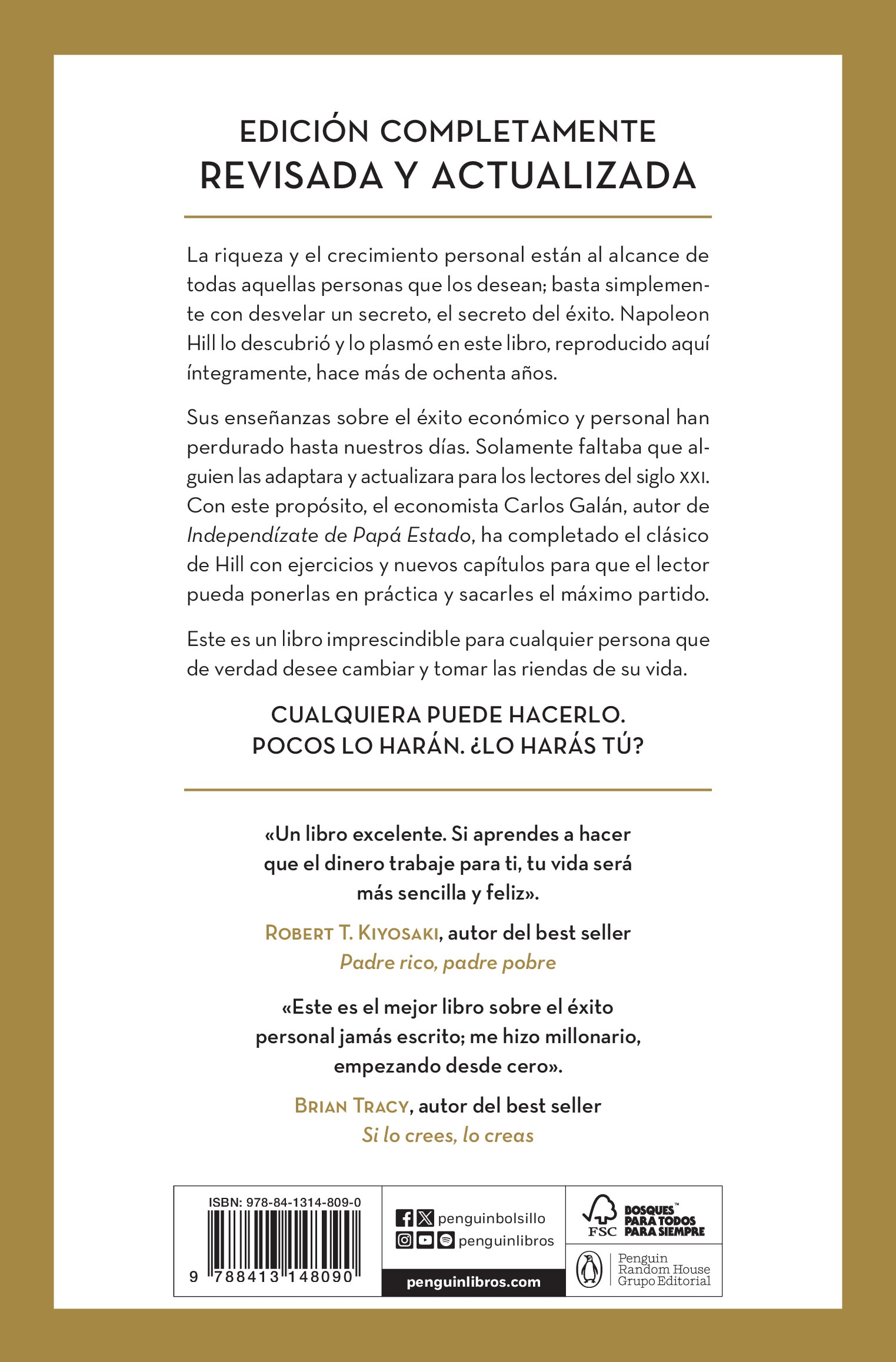 Piense y hágase rico (edición limitada · Verano): Edición completamente revisada y actualizada por Carlos Galán (Bolso) 2