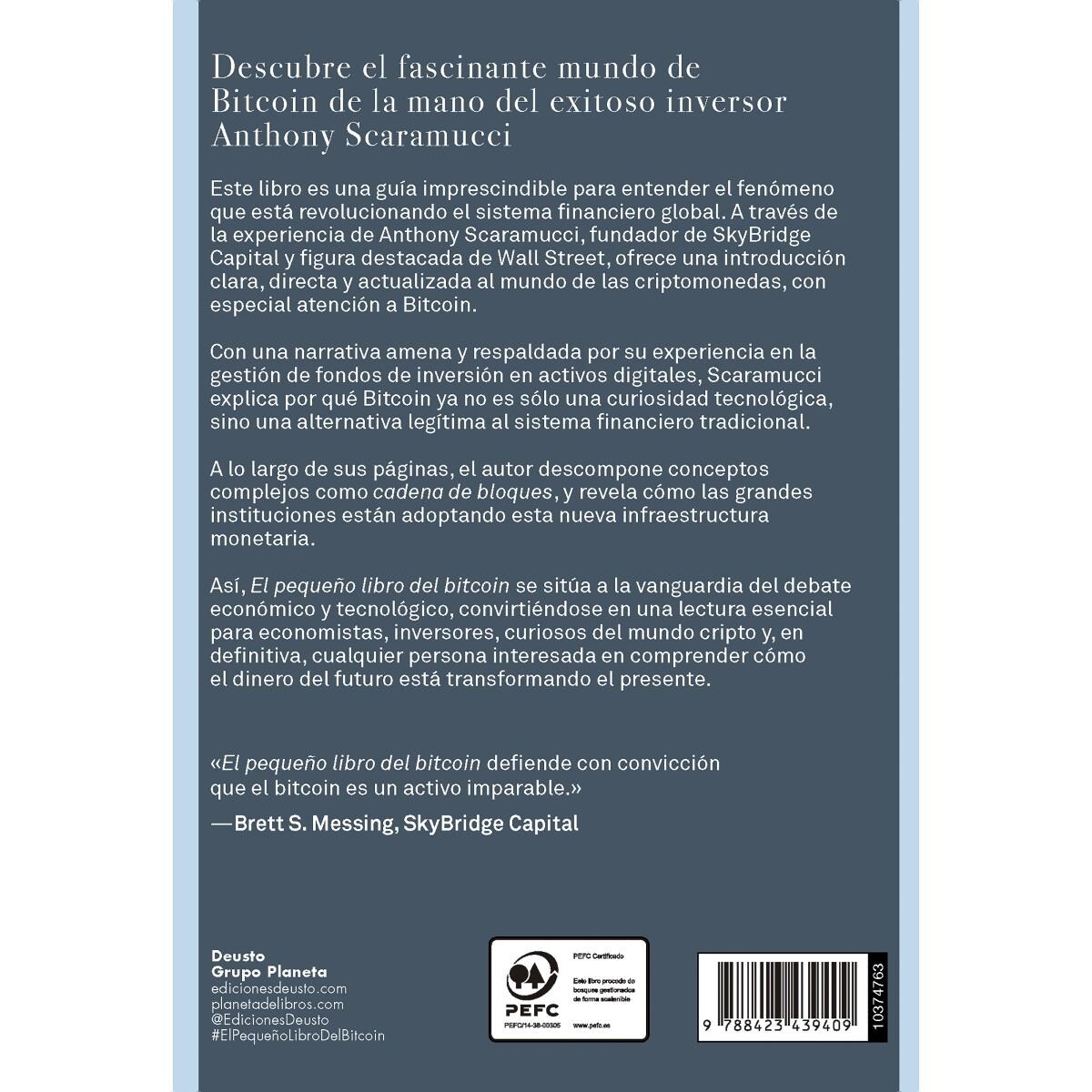 El pequeño libro del bitcoin: Todo lo que necesitas saber y que Wall Street  ya ha descubierto · Deusto · El Corte Inglés