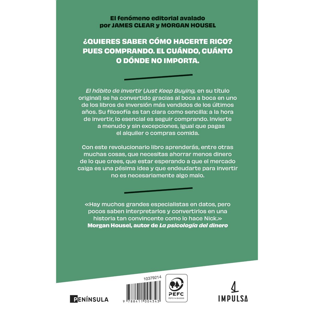 El hábito de invertir (Just Keep Buying): La fórmula infalible para ahorrar y ganar dinero (Capa mole com abas) 2