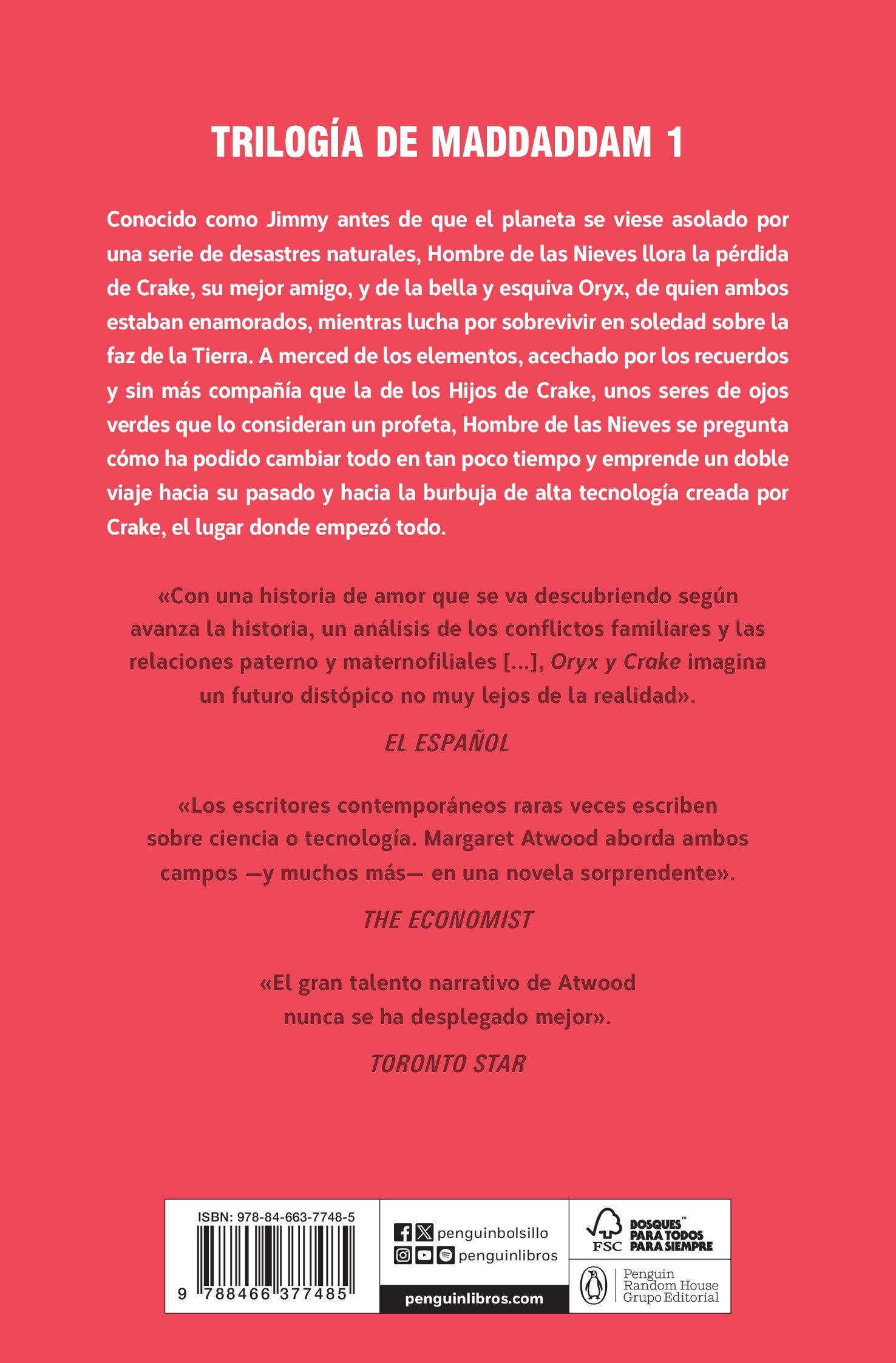 ORYX Y CRAKE (TRILOGÍA DE MADDADDAM 1) (Bolsillo Tapa blanda) 2