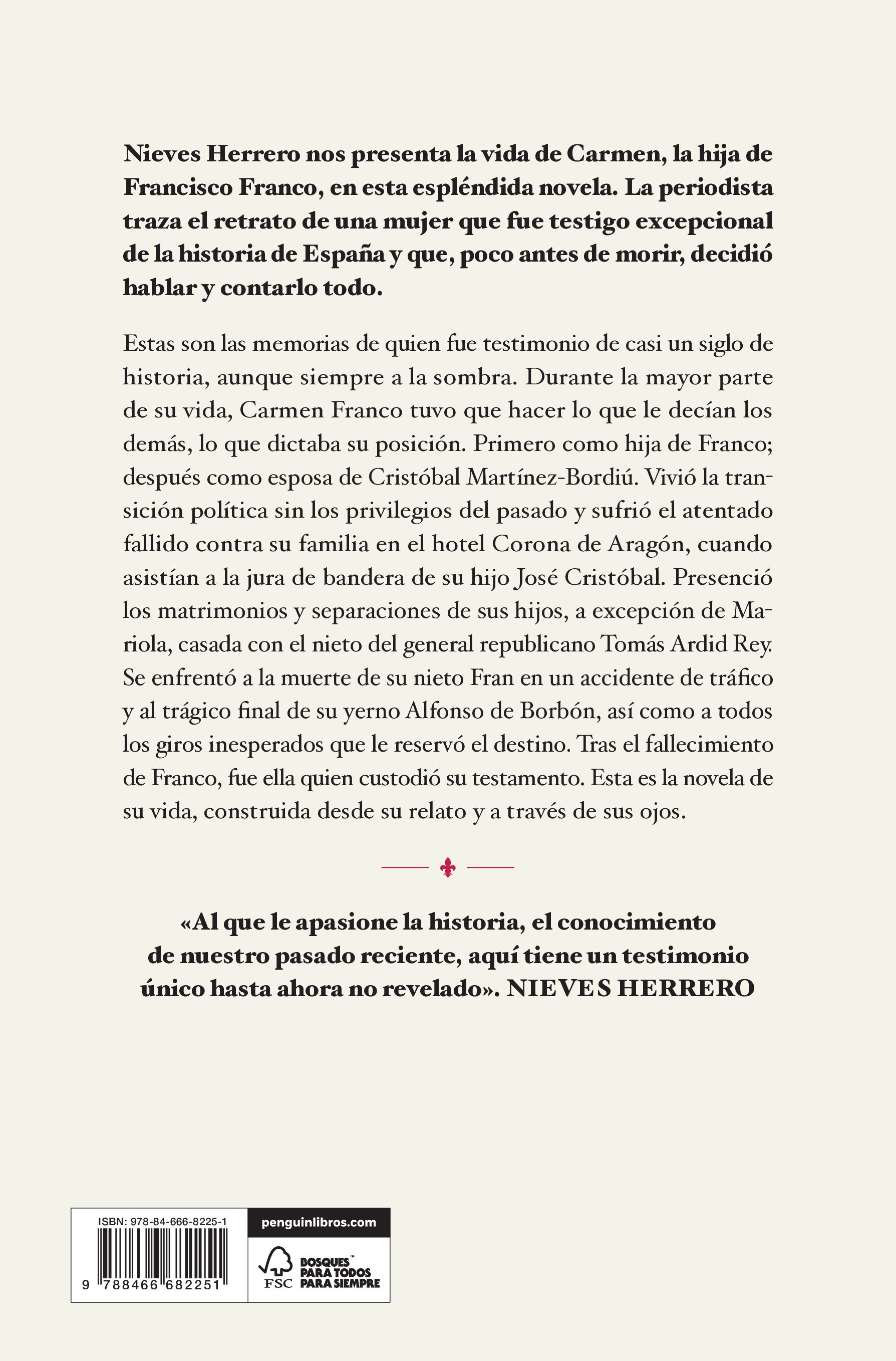 Carmen: El testimonio novelado de la hija de Franco (Capa mole) 2